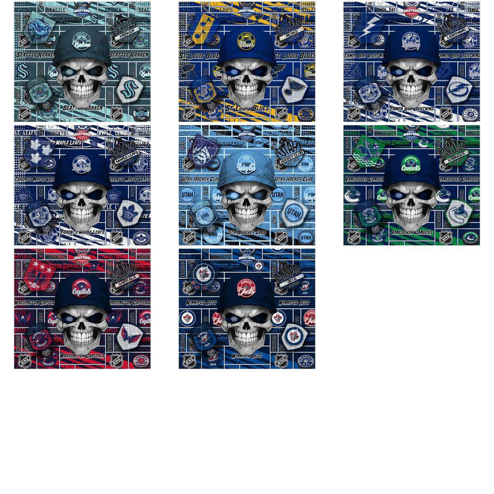 32 Ice Hockey Teams Skull Wrap Tumbler Wrap Bundle JPG