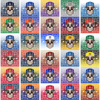 Load image into Gallery viewer, 122 NCAA College Sports Skull Handkerchief Tumbler Wrap Bundle JPG
