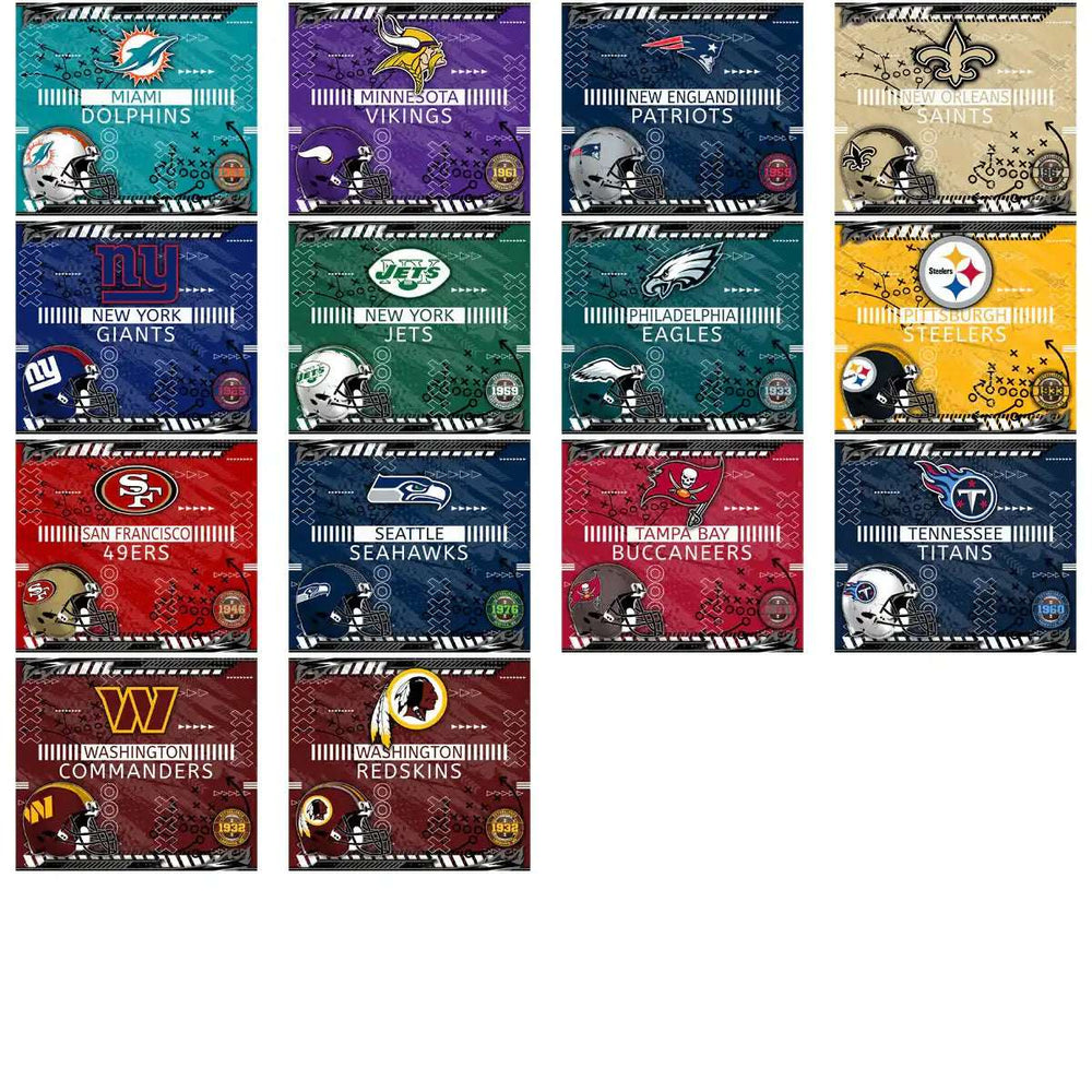 NFL team designs for DTF, DTG, embroidery & tumbler wraps — print-ready PNG, SVG, PES