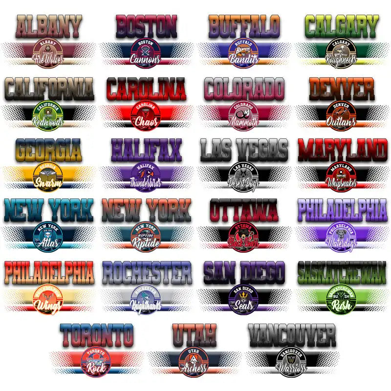Sports team logos for DTF/DTG printing, embroidery & tumbler wraps — print-ready PNG, SVG, PES designs