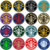Load image into Gallery viewer, 32 Football Teams Starbucks Team Logos Designs Bundle PNG
