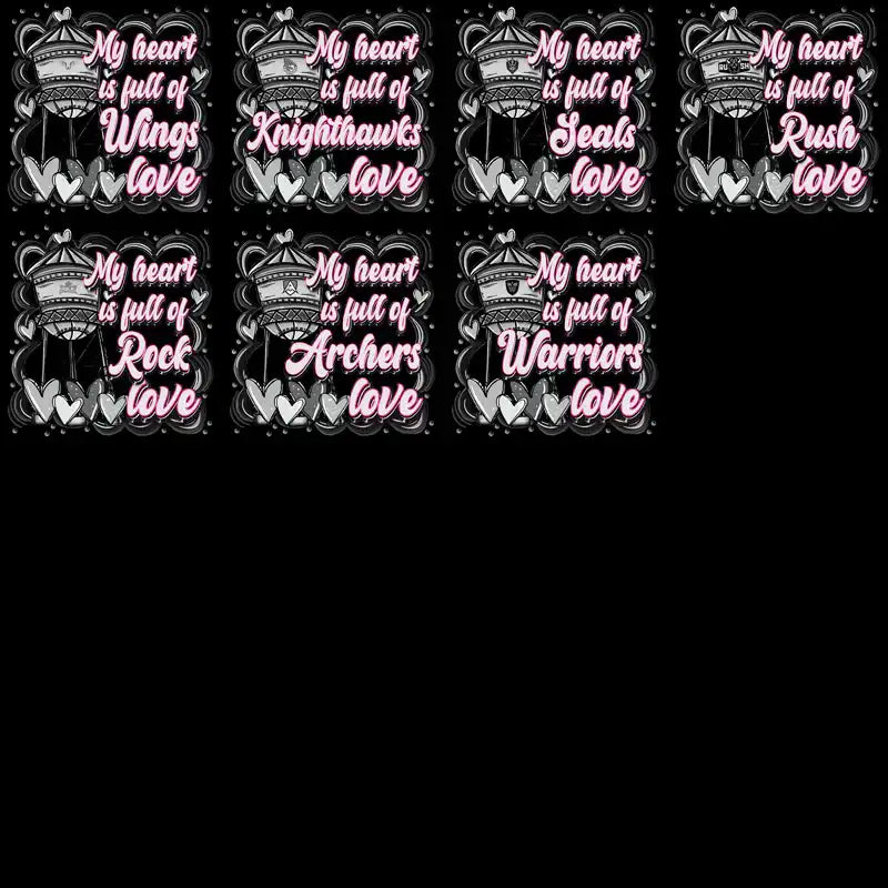 My Heart Is Full Of Love designs with water tower & hearts, print-ready PNG SVG for DTF DTG embroidery