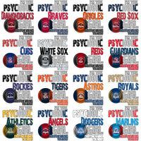 Load image into Gallery viewer, 30 Baseball Teams Psycho Girl Designs Bundle PNG

