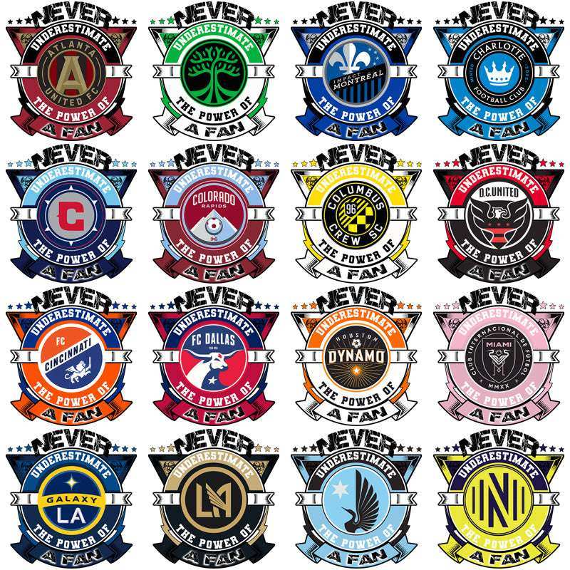 30 Soccer Teams Underestimated Fan Designs Bundle PNG