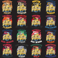Load image into Gallery viewer, 32 Ice Hockey Teams Minion Gang Designs Bundle PNG
