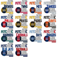 Load image into Gallery viewer, 30 Baseball Teams Psycho Girl Designs Bundle PNG
