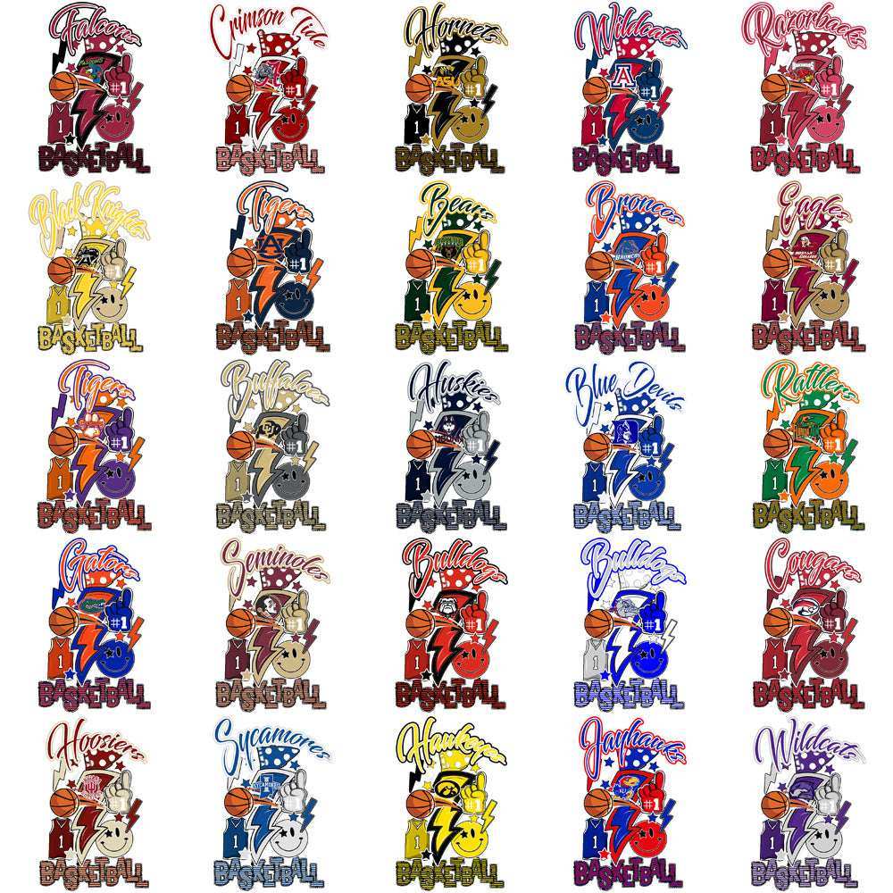 62 College NCAA Teams Team Bolt (Basketball) Designs Bundle PNG