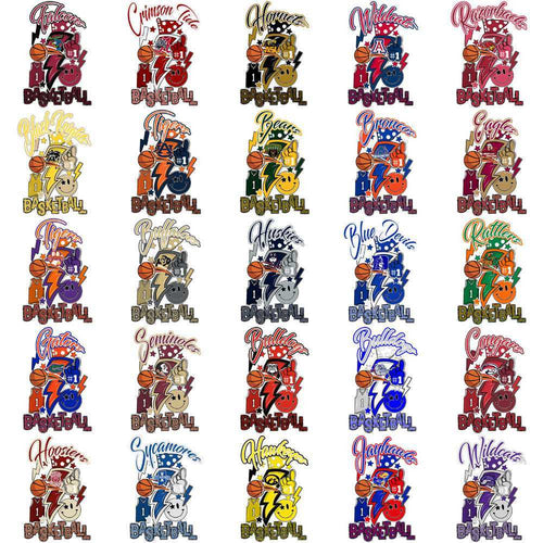 62 College NCAA Teams Team Bolt (Basketball) Designs Bundle PNG
