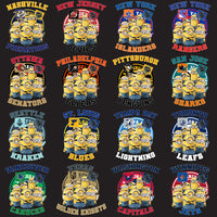 Load image into Gallery viewer, 32 Ice Hockey Teams Minion Gang Designs Bundle PNG
