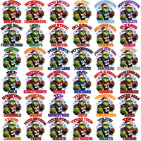 Load image into Gallery viewer, 123 College NCAA Grinch Snowflakes PNG Designs Bundle

