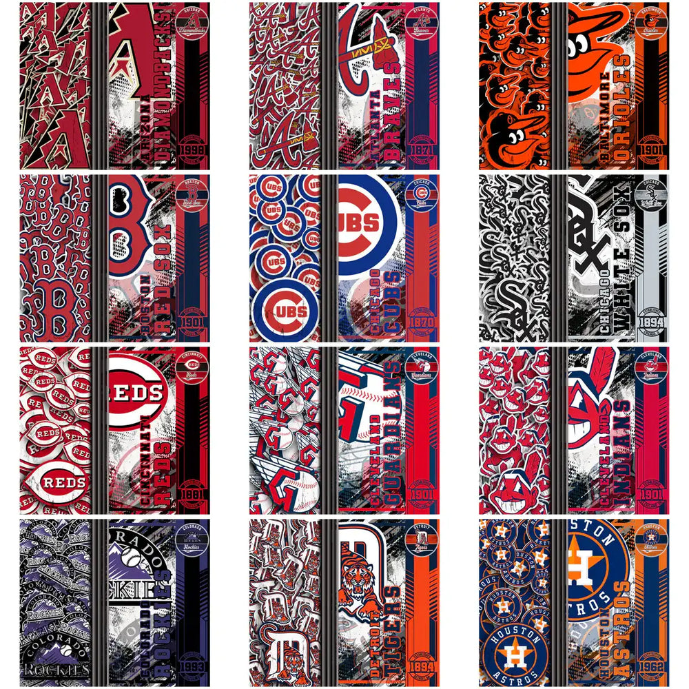 MLB team designs for DTF, DTG, embroidery & tumbler wraps – print-ready PNG, SVG, PES files