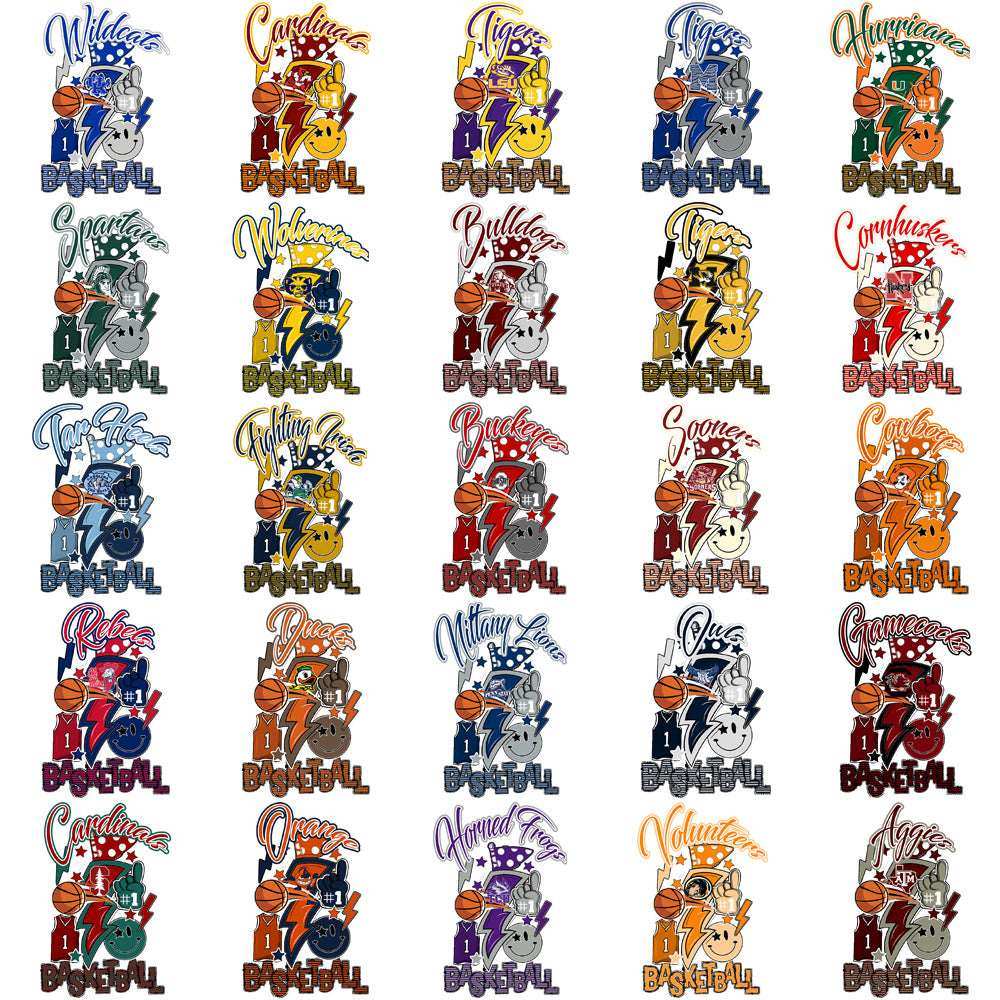 62 College NCAA Teams Team Bolt (Basketball) Designs Bundle PNG