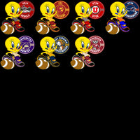 Load image into Gallery viewer, 54 College NCAA Tweety Bird CFB Designs Bundle PNG
