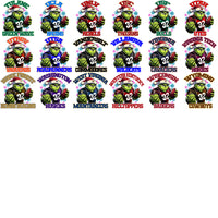 Load image into Gallery viewer, 123 College NCAA Grinch Snowflakes PNG Designs Bundle
