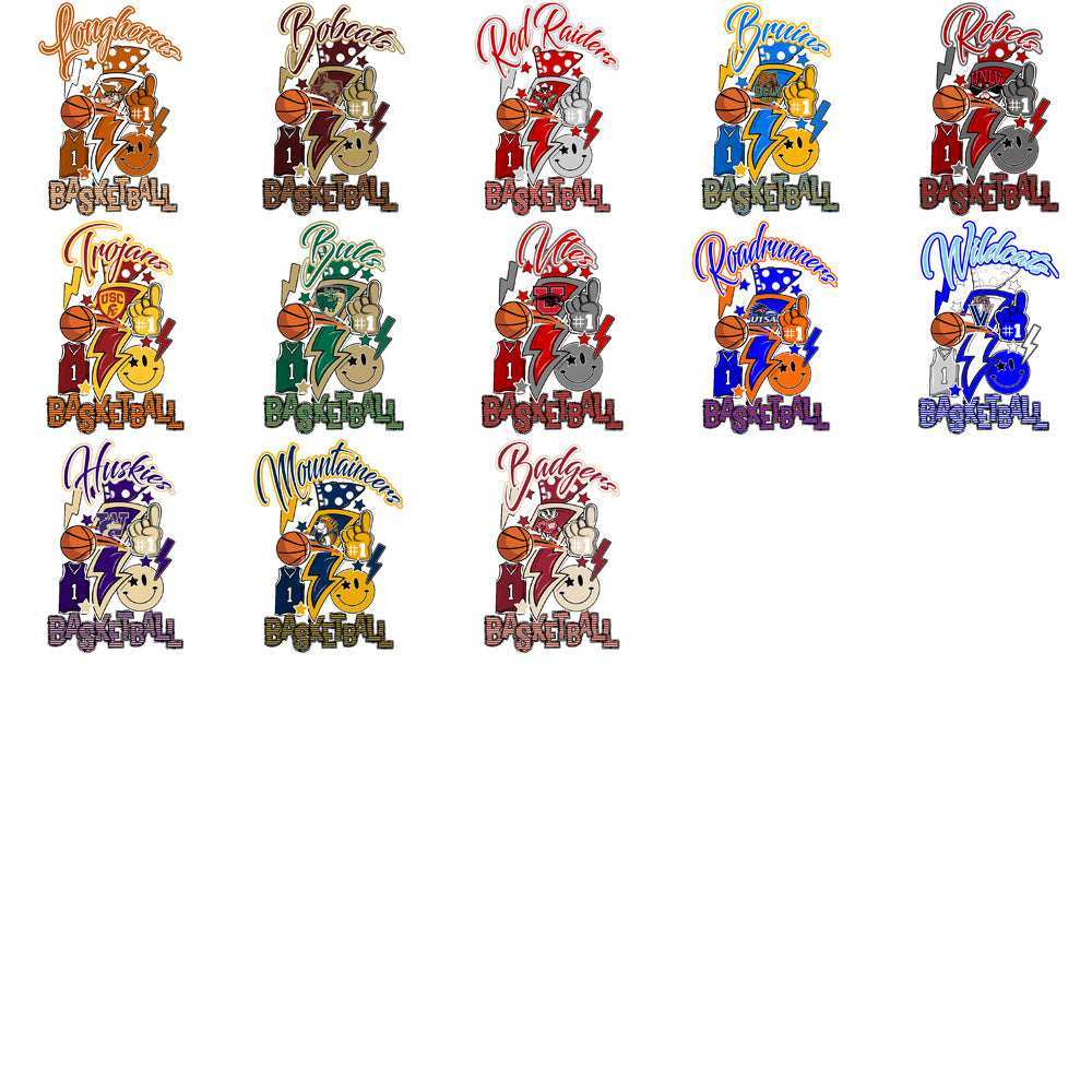 62 College NCAA Teams Team Bolt (Basketball) Designs Bundle PNG