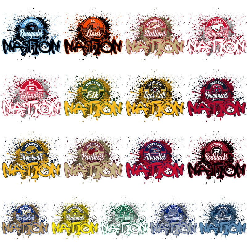 17 Canada Football Teams Team Nation Designs Bundle PNG