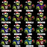 Load image into Gallery viewer, 32 Football Teams Grinch Football Designs Bundle PNG

