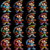 Load image into Gallery viewer, 32 Football Teams Tazmania Designs Bundle PNG
