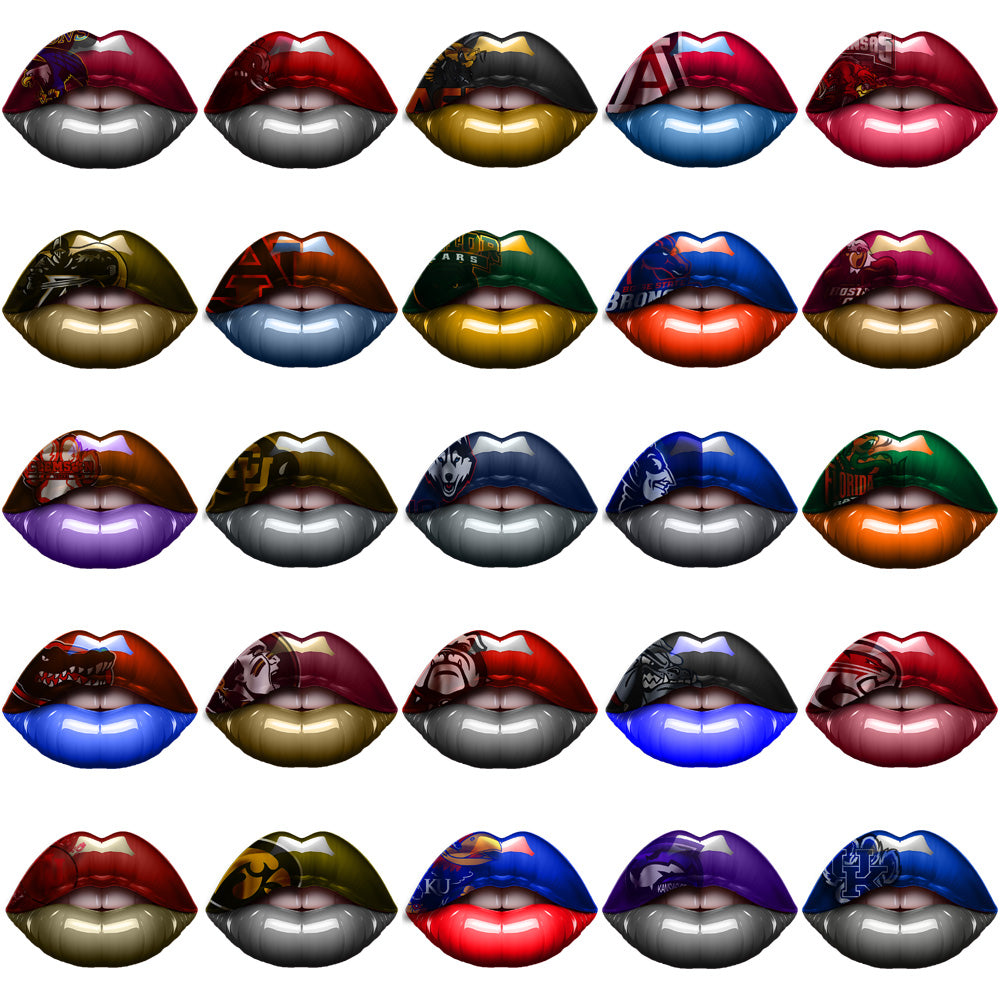 60 College NCAA Teams Team Lips Designs Bundle PNG