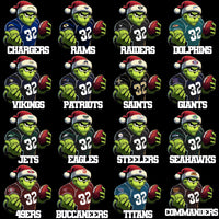 Load image into Gallery viewer, 32 Football Teams Grinch Football Designs Bundle PNG
