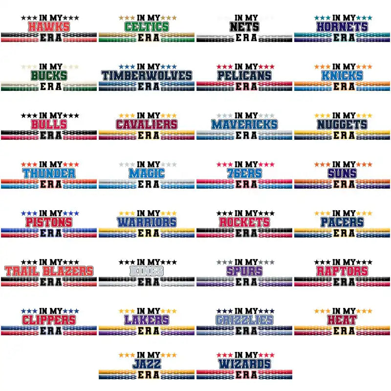 NBA team designs for DTF/DTG and embroidery, print-ready PNG, PES, SVG files