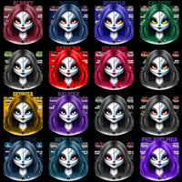 Load image into Gallery viewer, 23 Lacrosse League Zombie Girl Designs Bundle PNG
