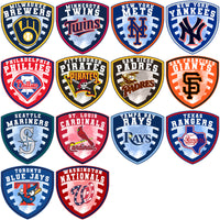 Load image into Gallery viewer, 30 Baseball Teams Shield Logo Designs Bundle PNG
