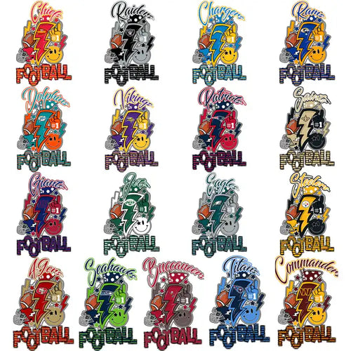 Football team designs for DTF, DTG, embroidery — print-ready PNG, SVG, PES bundles
