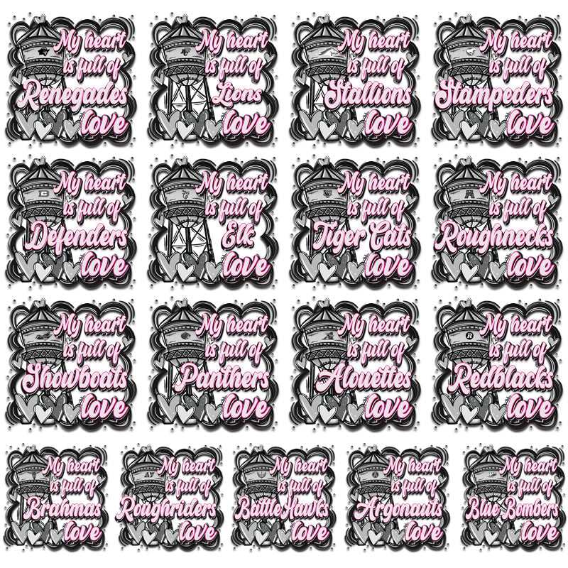 17 Canada Football Teams Team Tower Designs Bundle PNG