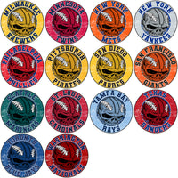 Load image into Gallery viewer, 30 Baseball Teams Skull Logo Designs Bundle PNG
