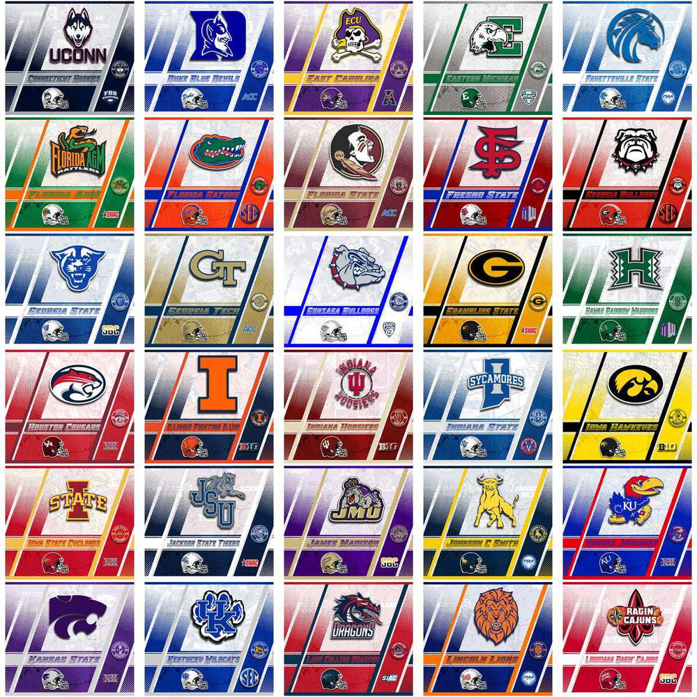 128 NCAA College Sports Sports Wrap Logo Tumbler Wrap Bundle JPG