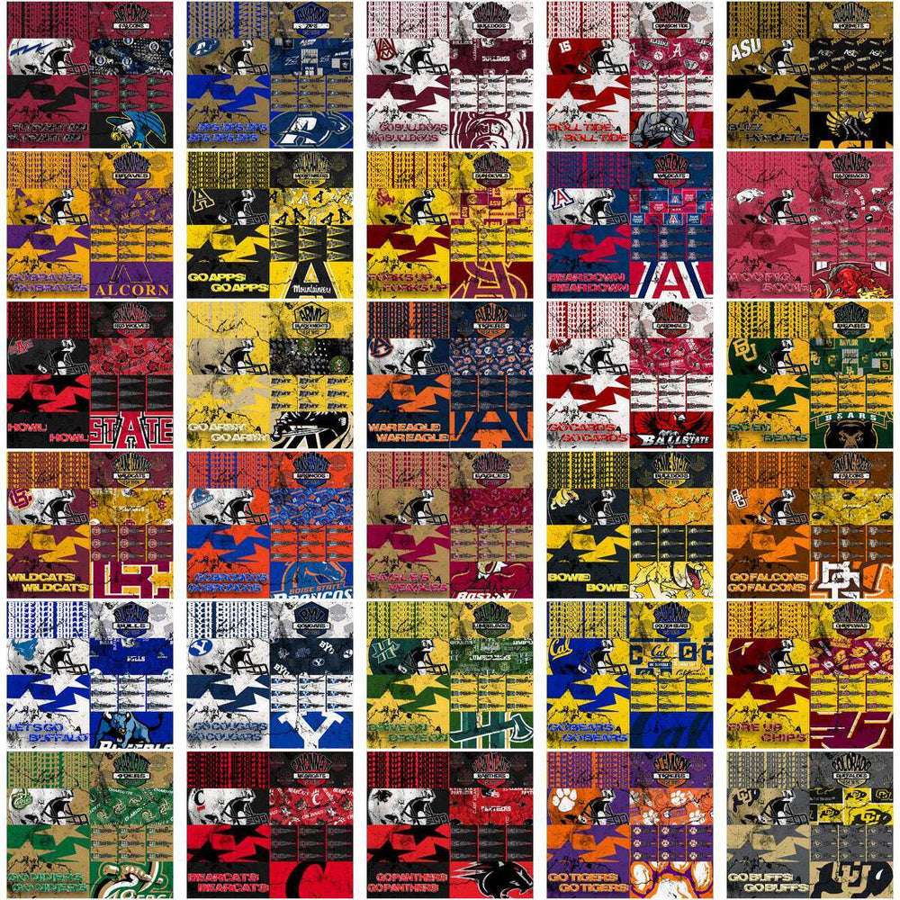 129 NCAA College Sports Distressed BG Tumbler Wrap Bundle JPG