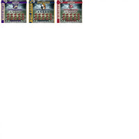 Load image into Gallery viewer, Three football-themed scratch-off lottery tickets featuring Washington, West Virginia, and Wisconsin teams.
