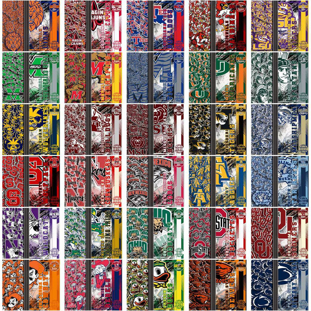 130 NCAA College Sports Sports Wrap Logo Tumbler Wrap Bundle JPG