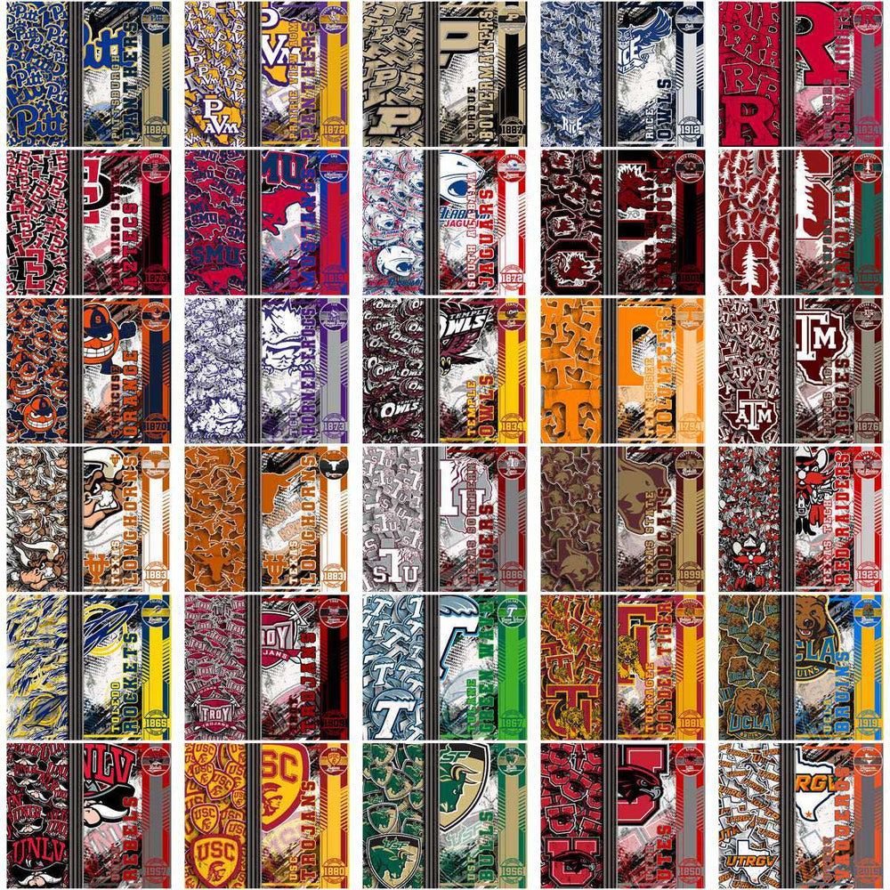 130 NCAA College Sports Sports Wrap Logo Tumbler Wrap Bundle JPG