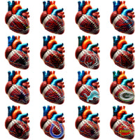 Load image into Gallery viewer, 32 Football Teams Heart Designs Bundle PNG
