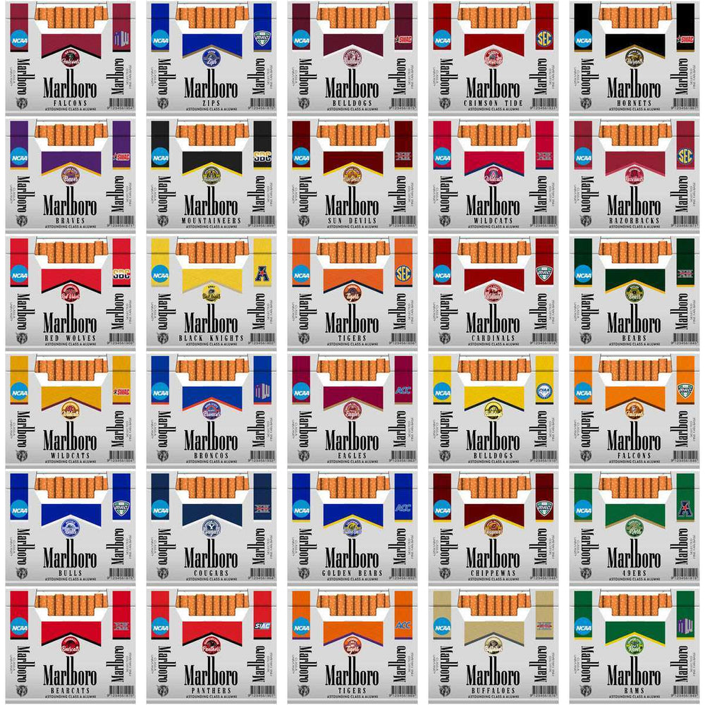 125 NCAA College Sports Marlboro Wraps Tumbler Wrap Bundle JPG