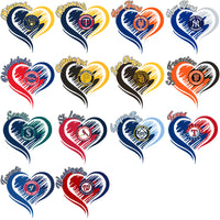 Load image into Gallery viewer, 30 Baseball Teams Team Heart Designs Bundle PNG
