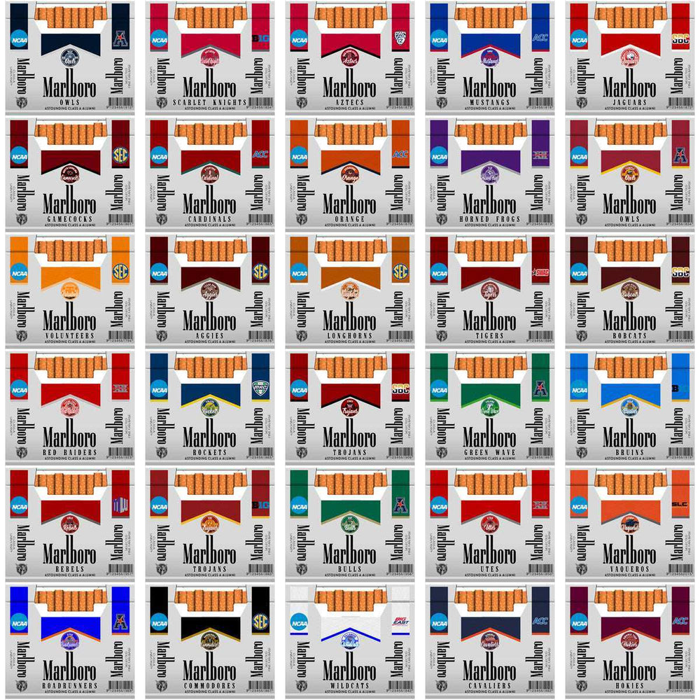 125 NCAA College Sports Marlboro Wraps Tumbler Wrap Bundle JPG