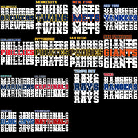 Load image into Gallery viewer, 30 Baseball Teams Team Names Designs Bundle PNG
