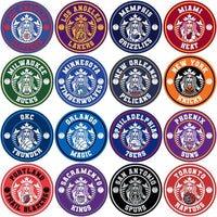 Load image into Gallery viewer, 30 Basketball Teams Starbucks Logos Designs Bundle PNG
