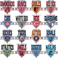 Load image into Gallery viewer, 30 Baseball Teams Triangle Designs Bundle PNG
