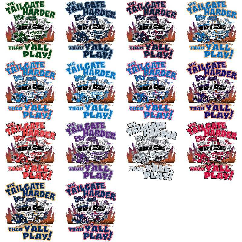 30 Basketball Teams Tailgate Bus Designs Bundle PNG