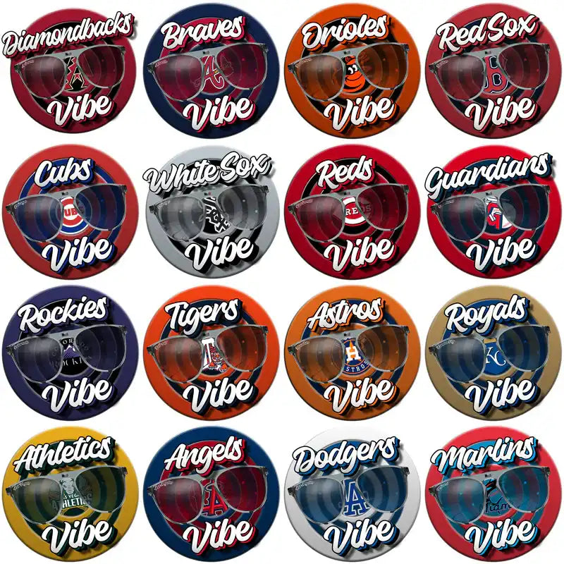 Baseball team vibe sunglasses designs for DTF/DTG and embroidery, print-ready PNG, SVG, PES