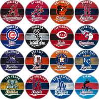 Load image into Gallery viewer, 30 Baseball Teams Wood Circle Logo Designs Bundle PNG
