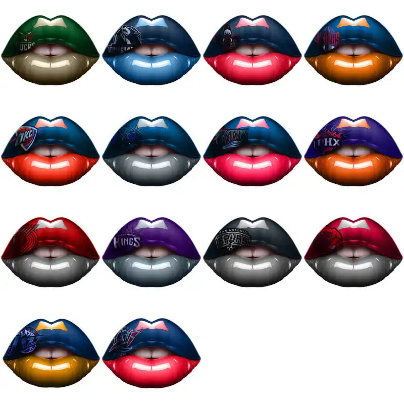NBA team logo lips designs for DTF, DTG, embroidery – print-ready PNG, SVG, PES bundles