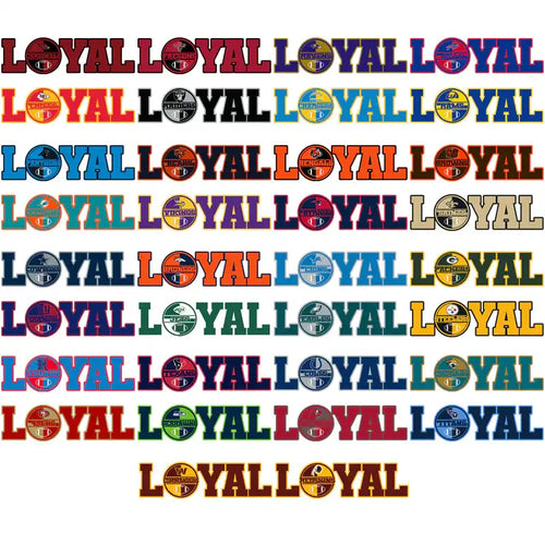 Loyal NFL team designs for DTF, DTG, embroidery & tumbler wraps — print-ready PNG, SVG, PES