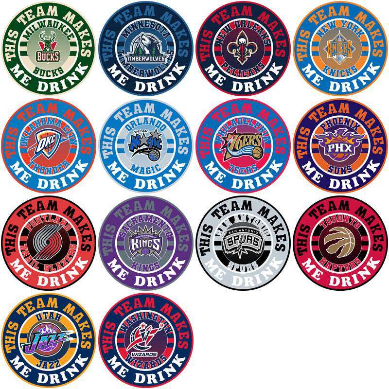 30 Basketball Teams Team Makes Me Drink Designs Bundle PNG