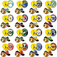 Load image into Gallery viewer, 32 Football Teams Tweety Bird Designs Bundle PNG

