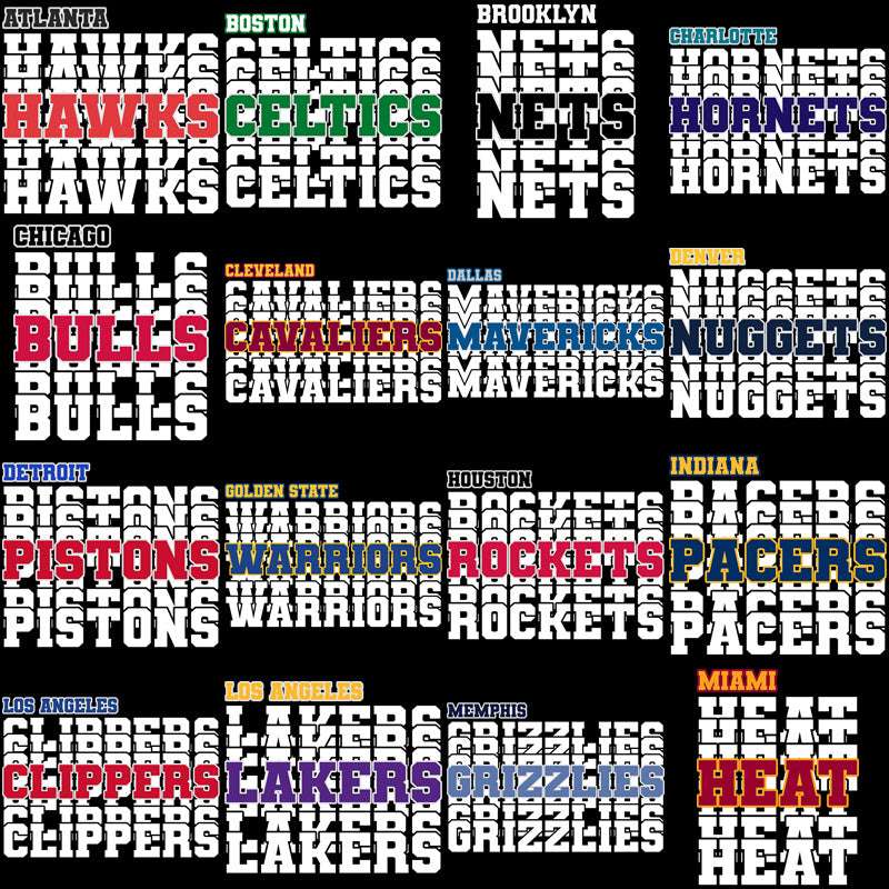 30 Basketball Teams Team Names Designs Bundle PNG